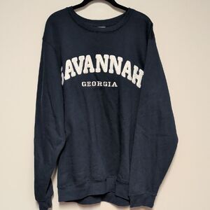 Navy Blue Savannah Crewneck Sweater